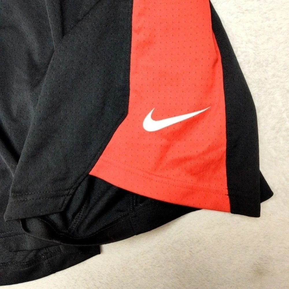 Chicago Bulls Nike Shorts‎ Mens M Black Red NBA Basketball Dri-FIT Mesh Workout